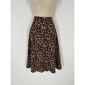 Loft Women's Flared Leopard Skirt (B10)